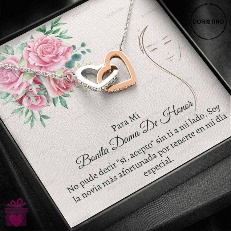 Best Friend Necklace Dama De Honor Gift  Maid Of Honor Wedding Spanish Necklace  Gift From Novia  Doristino Limited Edition Necklace